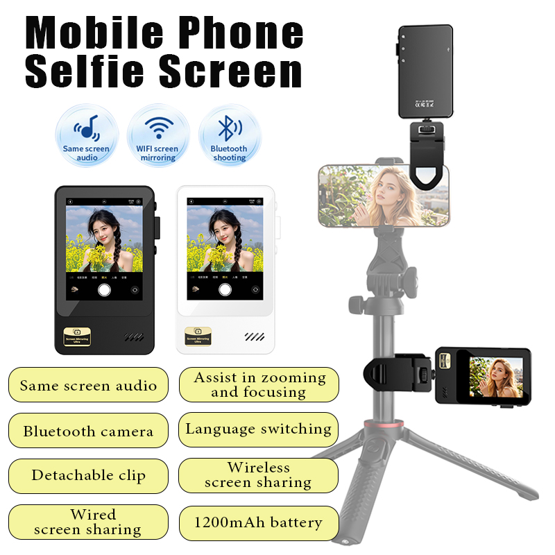 Photography Camera - ワイヤレススマートフォン磁気モニタースクリーンデバイスX40iワイヤレス自撮りモニタースクリーンリアカメラライブ自撮り写真撮影用