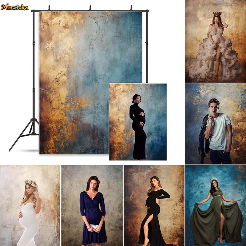 Backdrop Stand Kit - Mocsicka-写真の背景抽象芸術グラデーションテクスチャ装飾の背景、マタニティ肖像画、新生児の写真スタジオ