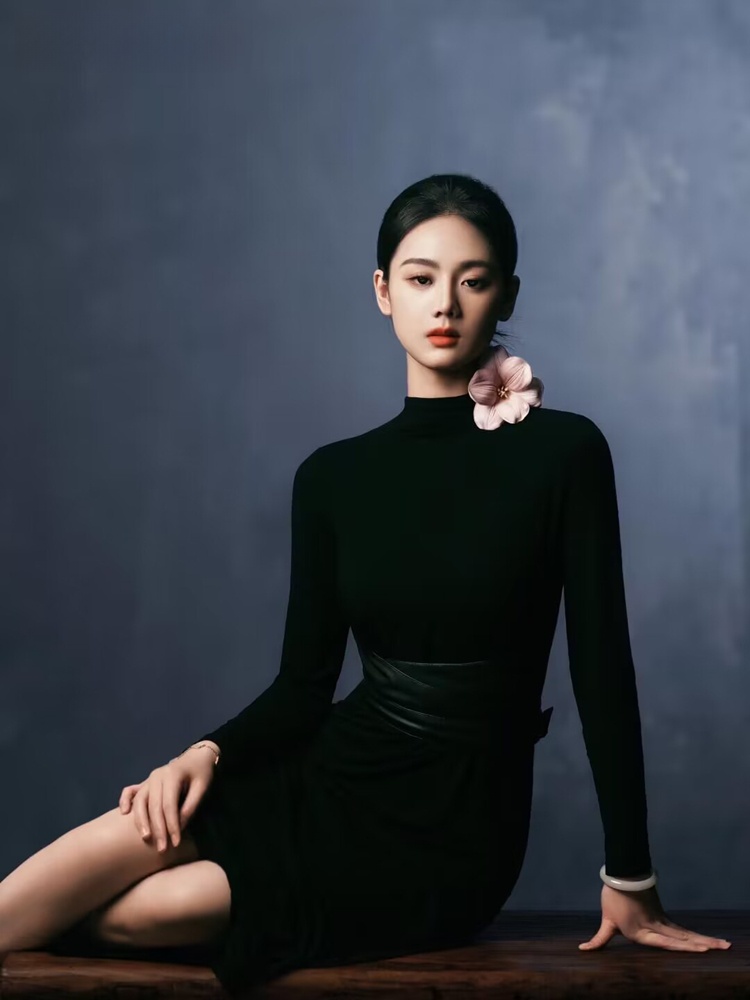Photography Life - 2026 新ファッションシンプルなハイエンド黒ポートレート写真ドレススタジオ個人的な気分アート服女性のエスニックステージ衣装