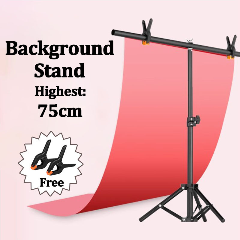 Backdrop Stand Kit - T 字型写真撮影の背景スタンドフォトスタジオ T 字型サポートライトスタンドミニホルダー三脚 PVC 背景布紙