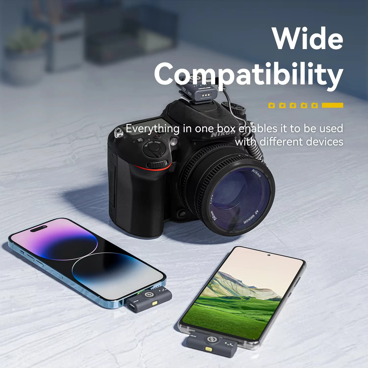Photography Camera - 2026NEW Lark M2 ワイヤレスラベリアマイク iPhoneカメラ用 300m範囲