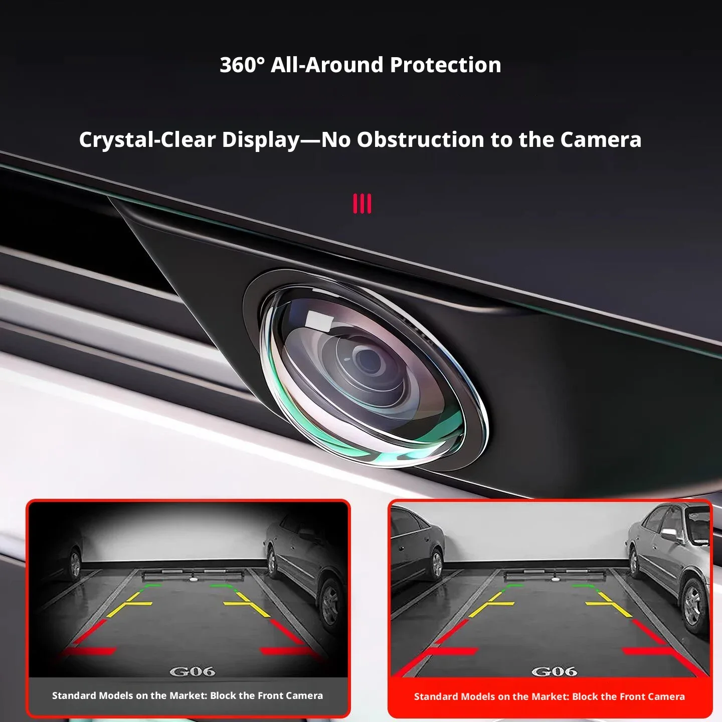 Camera Rain Cover - 車の前後カメラ保護カバー、雨、砂、石の衝突保護カバー、後退時の保護装置