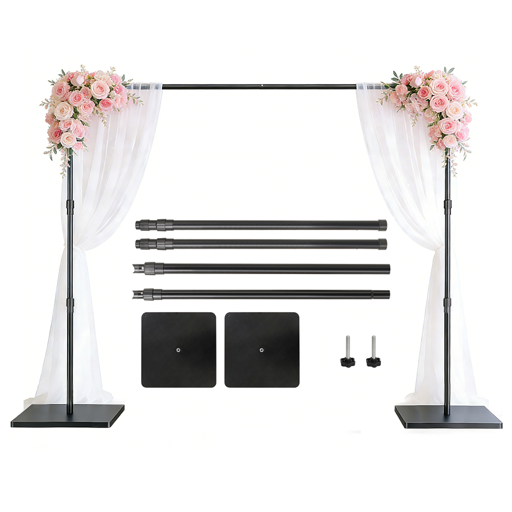 Backdrop Stand Kit - 2.4×3mヘビーデューティー背景スタンド、写真背景サポート、スタジオライト三脚、写真キャンバスフレームシステムキット