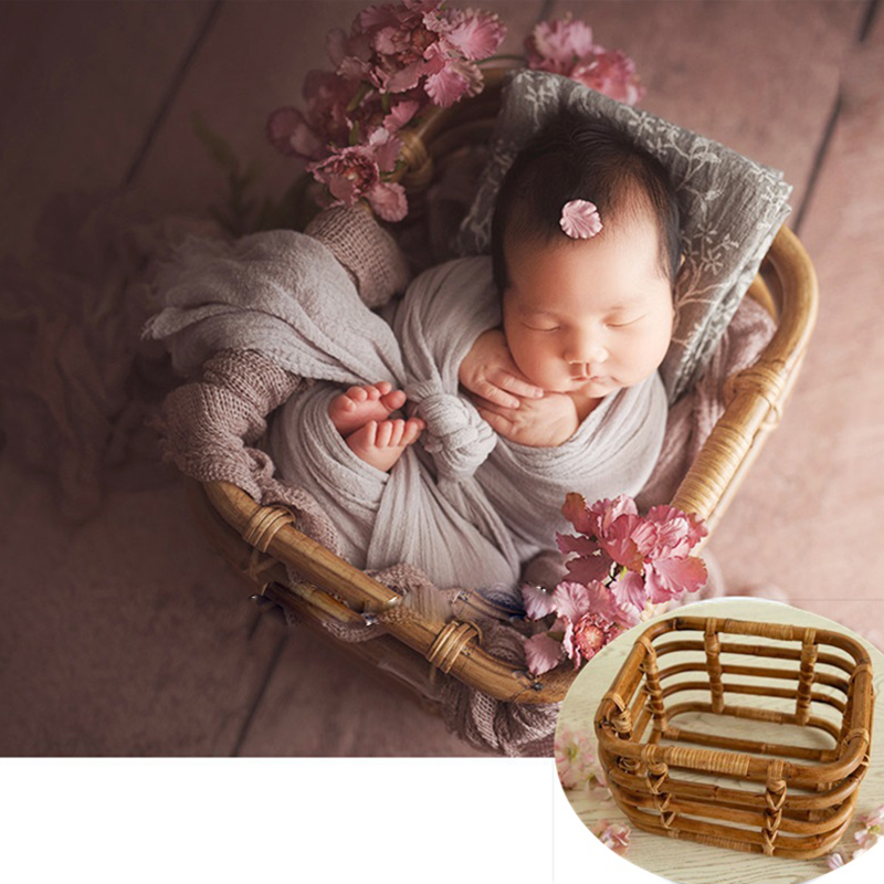 Photography Life - 写真アクセサリー,手作り,レトロ,織りバスケット,写真撮影用,赤ちゃん用,背景チェア,2023コレクション