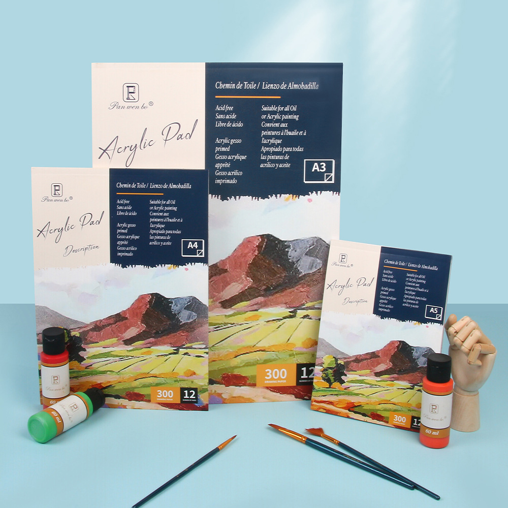 Photography Book - 300GSM アクリル絵画スケッチブックアーティストのための A3 A4 A5 厚い水彩紙初心者の練習描画油絵パッド