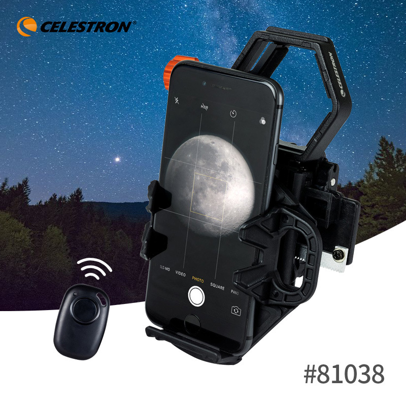 Photography With Mobile - Celestron-nex-go 2軸モバイル写真スタンド、Bluetoothアダプター、天体望遠鏡、顕微鏡アクセサリー
