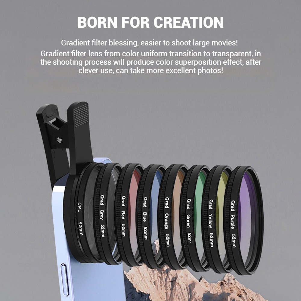 52 ミリメートル携帯電話レンズユニバーサル偏光カメラクリッ - Photography With Mobile のレビューと価格