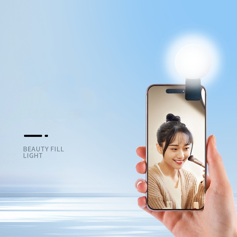 ミニQラウンドセルフィーフィルライト、ポータブルLEDビュー - Photography Videos のレビューと価格