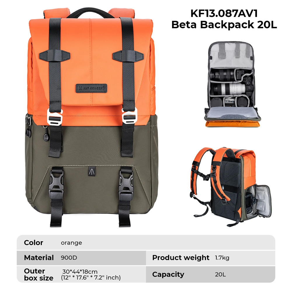 K&F CONCEPT カメラバックパック 旅行用写真撮影バ - Camera Rain Cover のレビューと価格