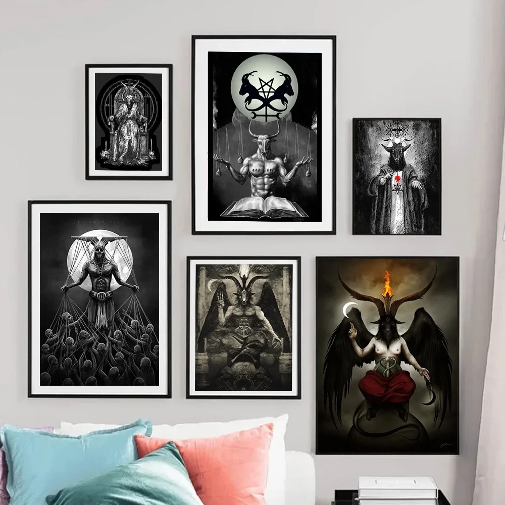 ダークアカデミアアートバフォメット羊頭悪魔ポスタープリント家 - Photography Dark のレビューと価格