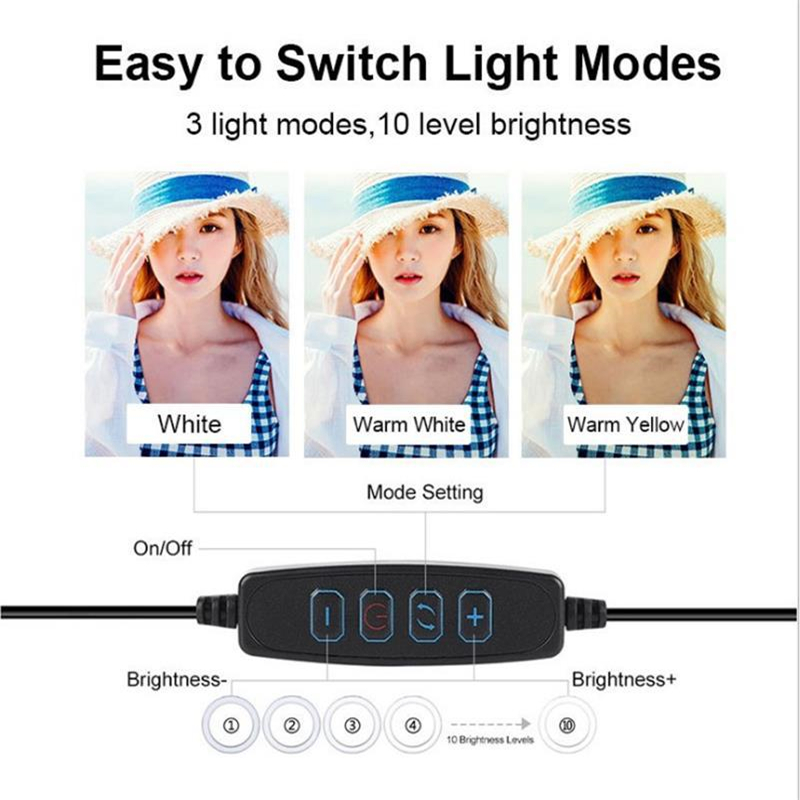 調光可能なLEDリングライト、電話用USB自撮りランプ、ライ - Photography Videos のレビューと価格