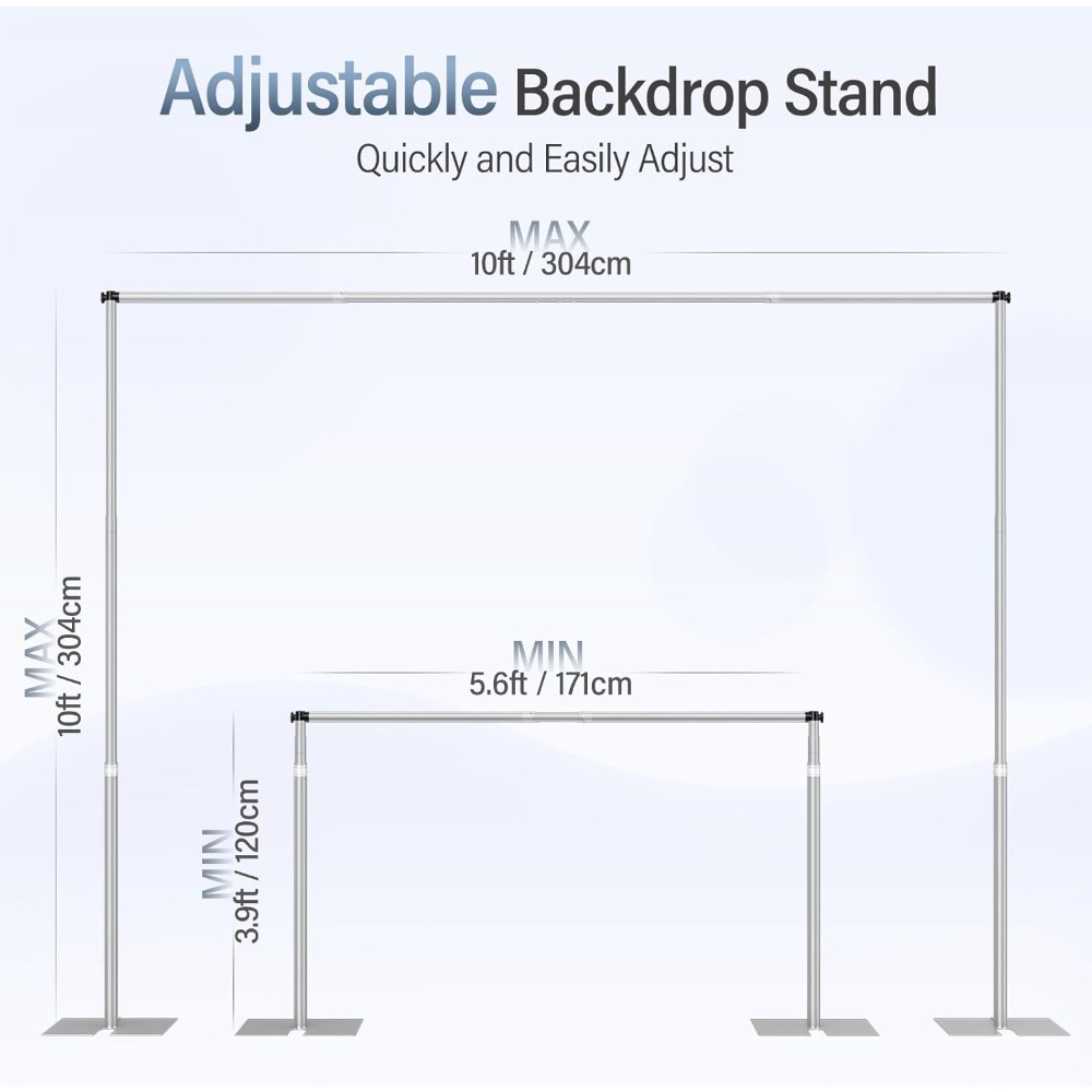 米国発送 ヘビーデューティー 10x10フィート バックドロ - Backdrop Stand Kit のレビューと価格