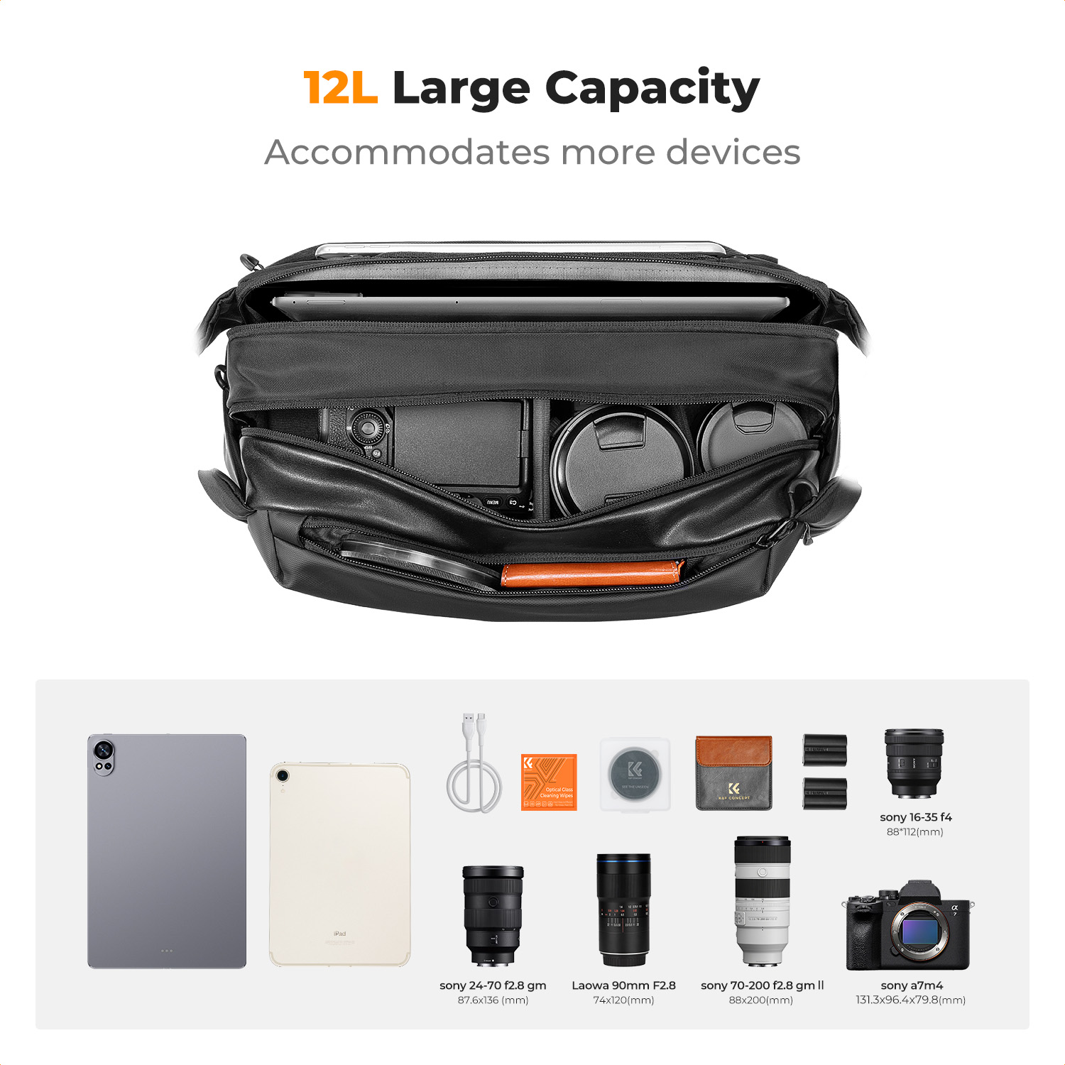 K&F CONCEPT 12L/10L カメラスリングバッグ - Photography Camera のレビューと価格
