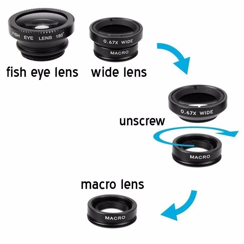 3in1魚眼レンズ 0.67倍広角ズームレンズ 魚眼マクロレ - Photography Zooming のレビューと価格