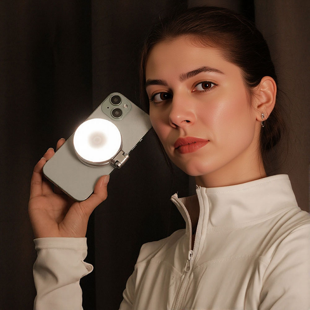 3in1 マグネット式自撮りライト ミラー付きLEDフィルラ - Photography Videos のレビューと価格