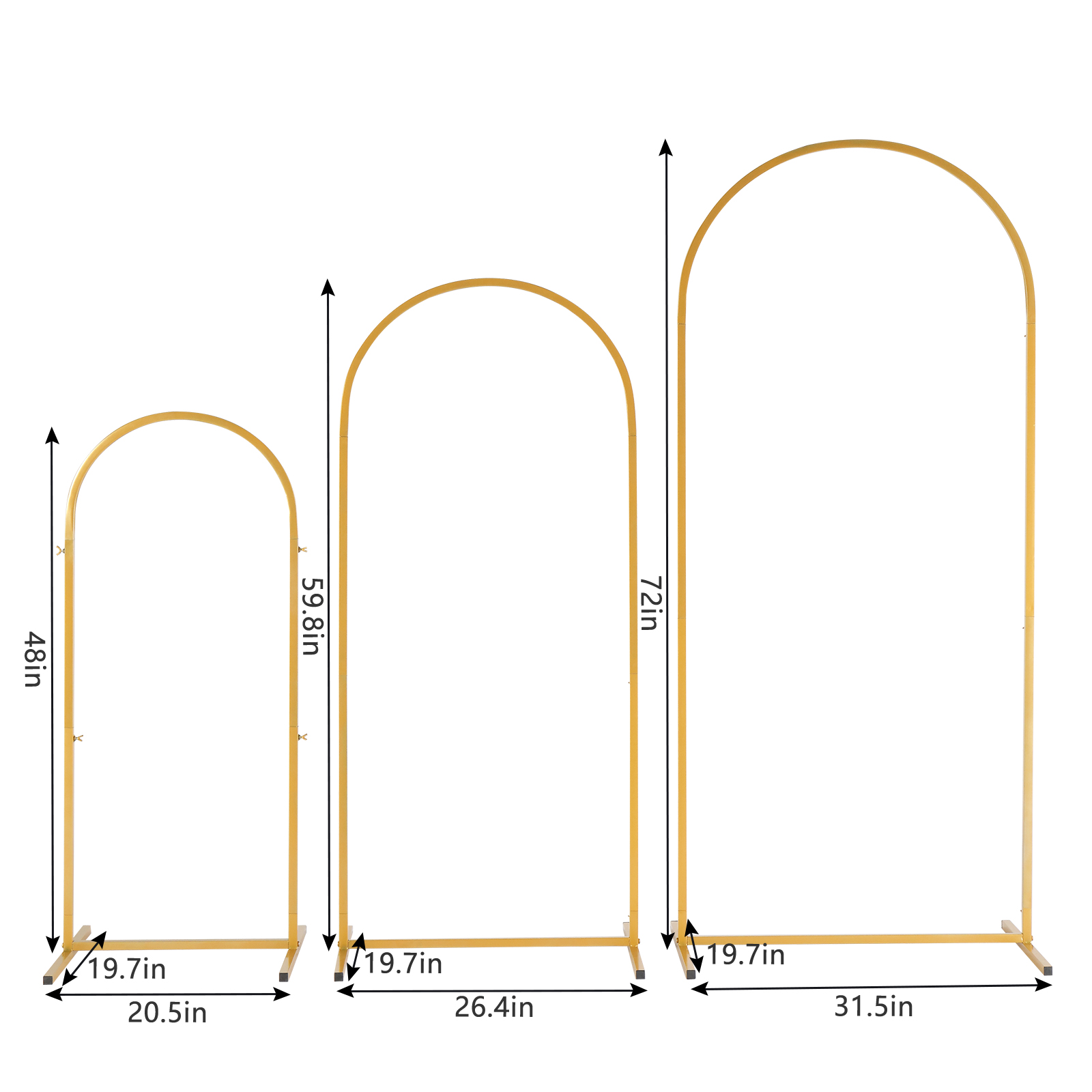 3個セット ゴールデンメタルアーチキット、調整可能＆ポータブ - Backdrop Stand Kit のレビューと価格