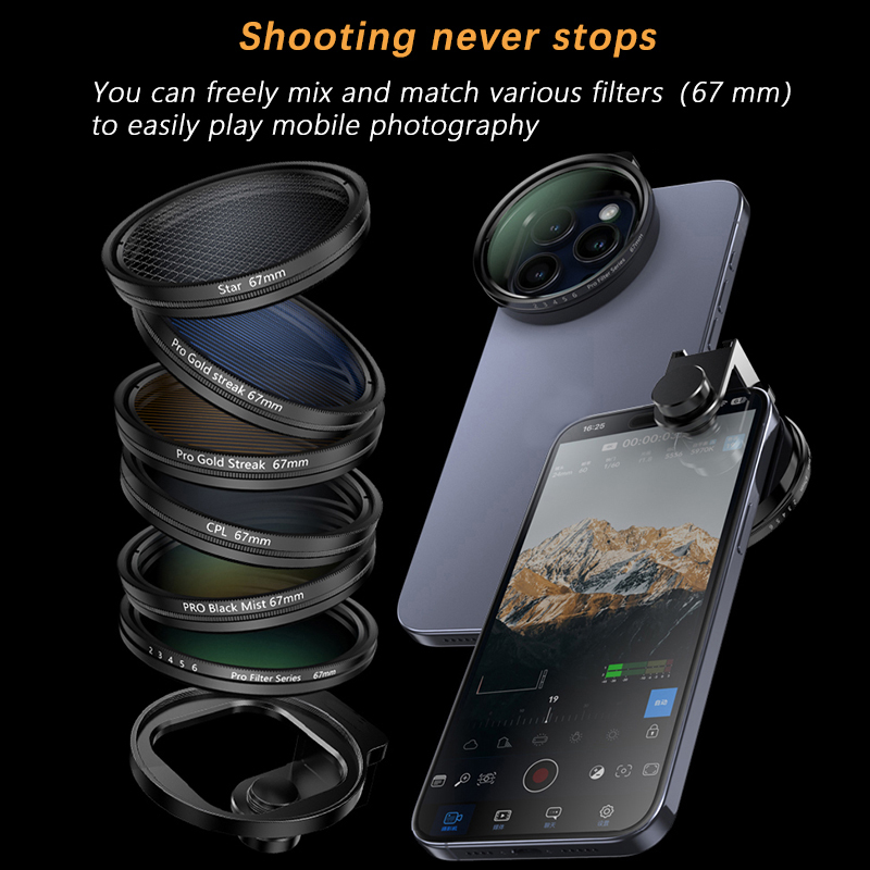 金属クリップ付き写真フィルター,携帯電話レンズ,nd,cpl - Photography With Iphone 15 のレビューと価格
