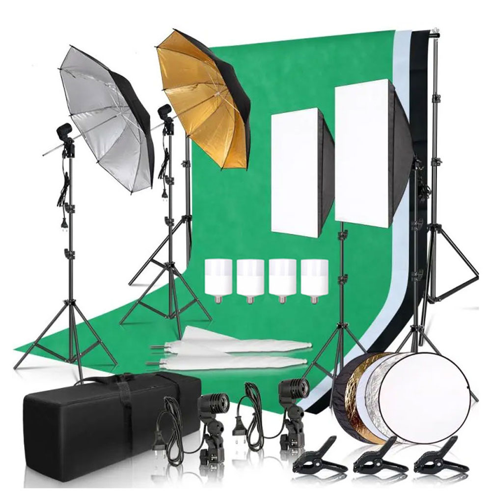 写真撮影用ソフトボックス照明キット、2.6x3m背景フレーム - Backdrop Stand Kit のレビューと価格