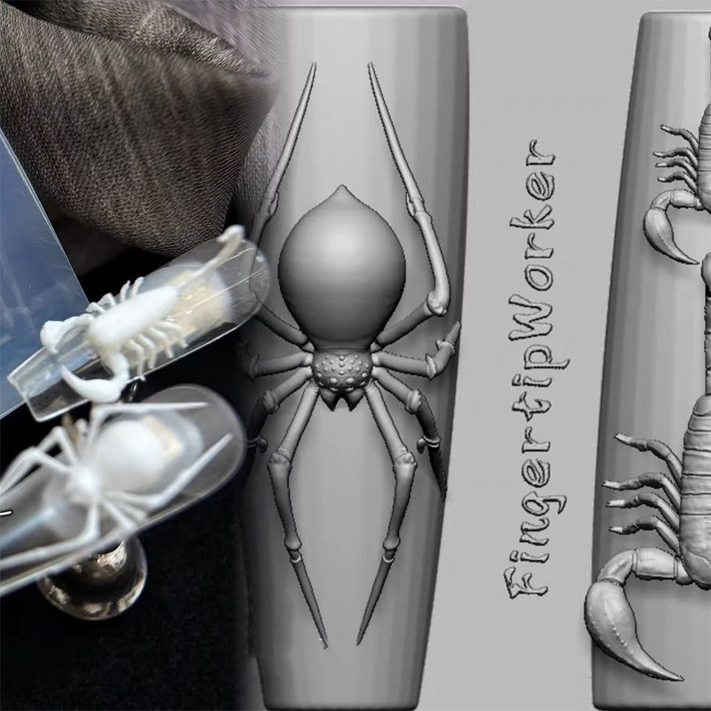 3D スパイダーサソリシリコーンネイルモールド DIY ダー - Photography Dark のレビューと価格