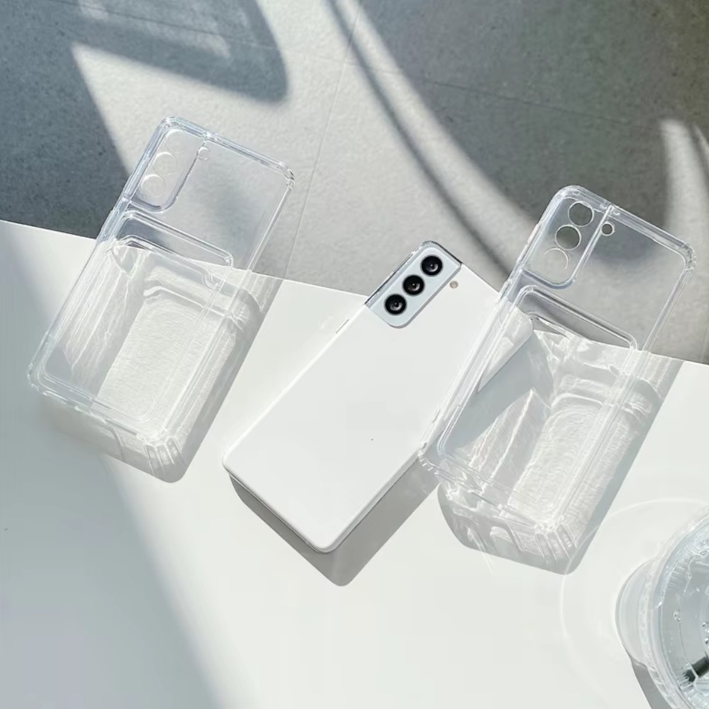 クリアシリコンカードスロットホルダー付きスマホケース Sam - Photography Product のレビューと価格